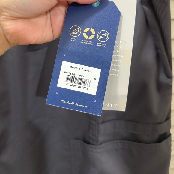 Cherokee Workwear Revolution Tech Women's Scrubs Top Mock Wrap Ww775ab - Picture 5 of 5